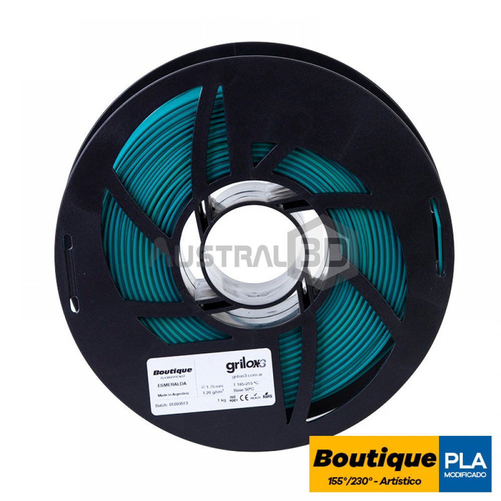 Filamento Grilon3 PLA Boutique 1.75mm ESMERALDA 1kg