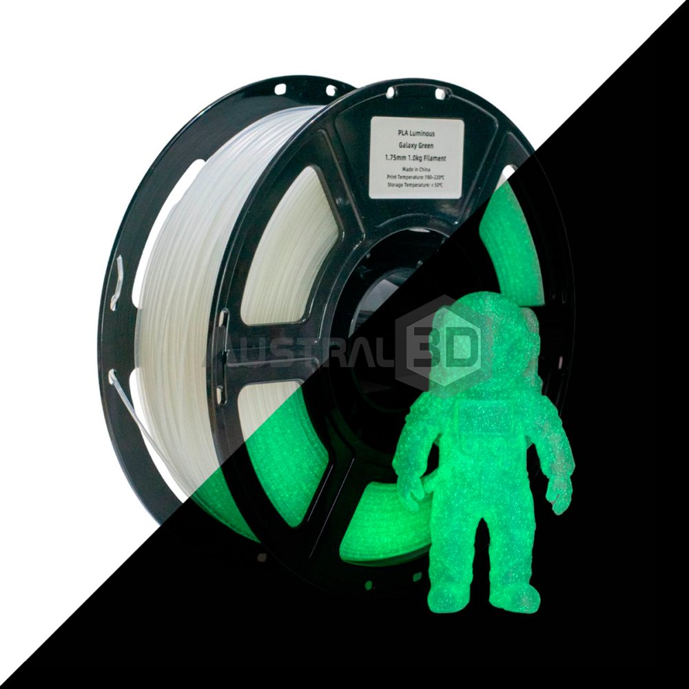 Filamento 3D Flashforge PLA 1kg 1.75mm LUMINOUS VERDE Galactico