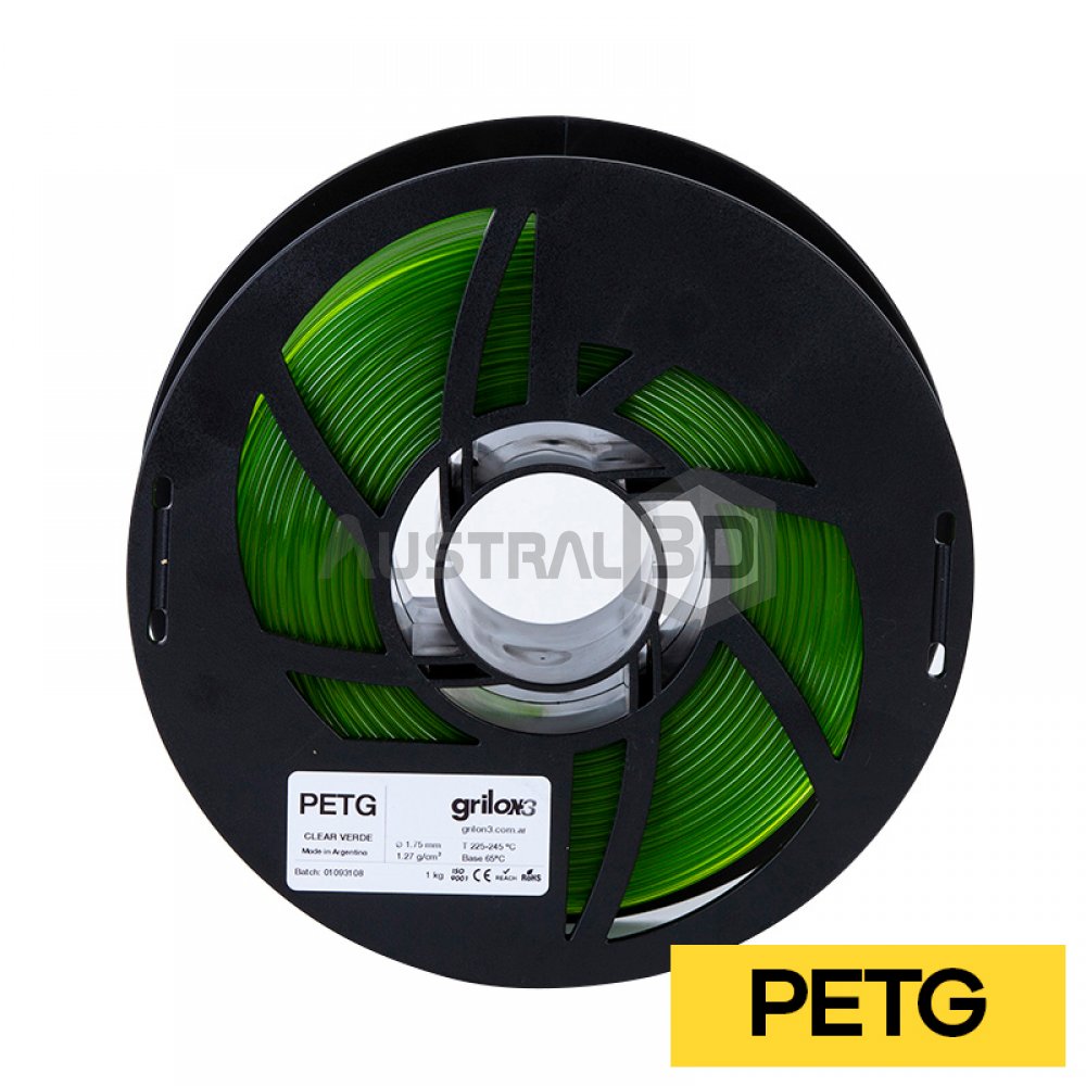 Filamento Grilon3 PETG 1.75mm 1kg CLEAR VERDE 