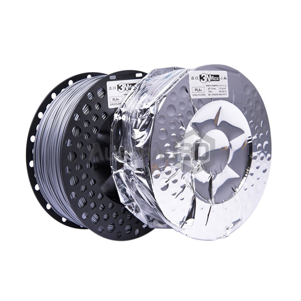 Filamento 3D PLA+ 1.75mm 3nMax SE 750g GRIS PLOMO