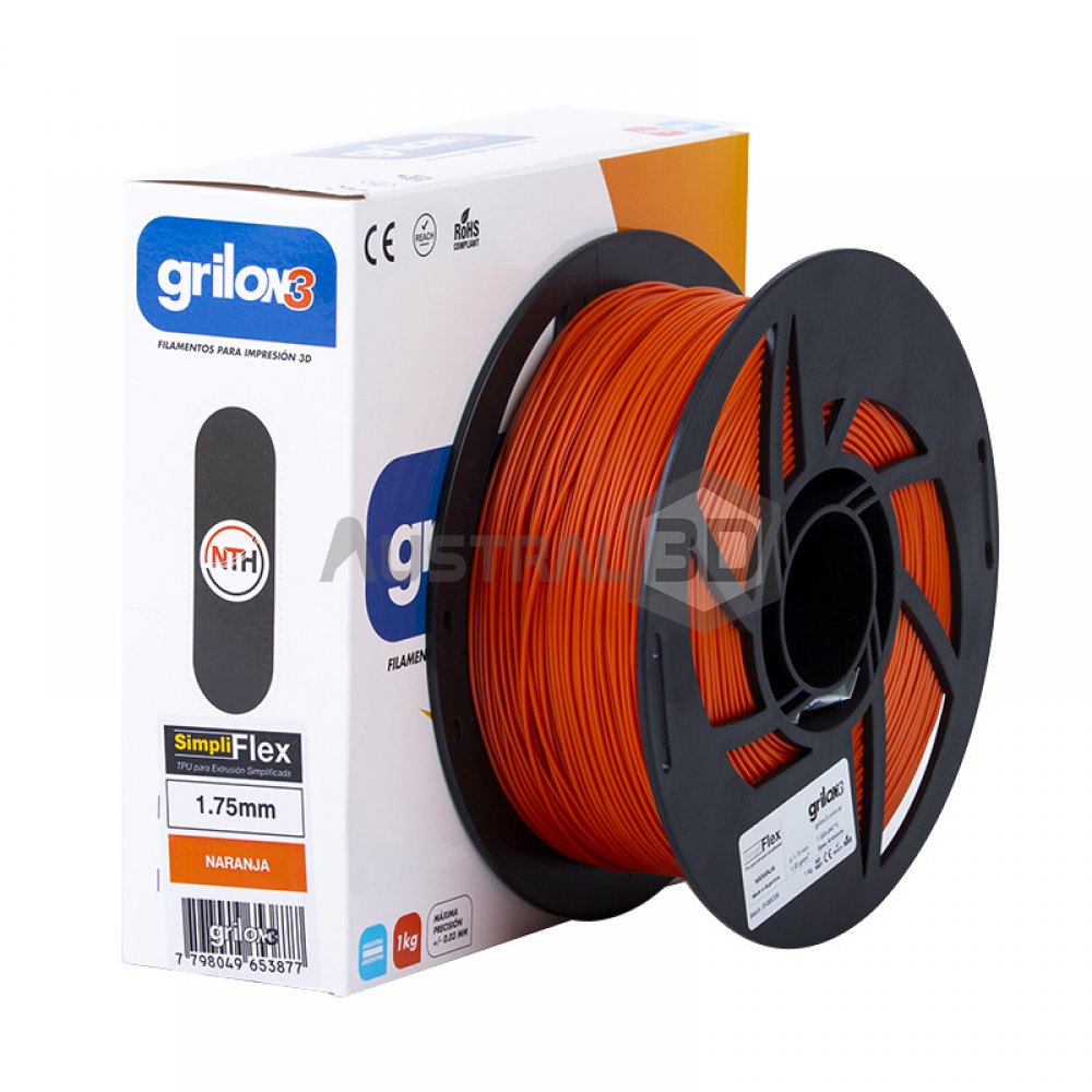 Filamento Grilon3 SimpliFLEX 1.75mm NARANJA 1kg
