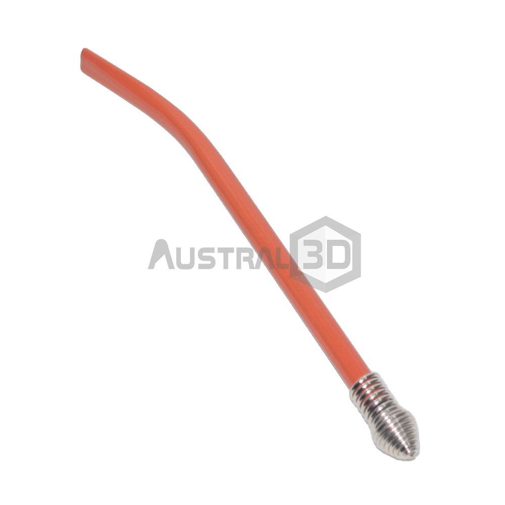 Bombilla aluminio pintado terracota