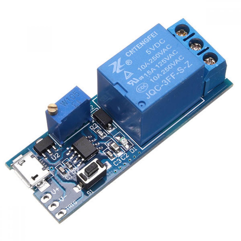Modulo temporizador de retardo 5V -30V Micro USB Relay timer