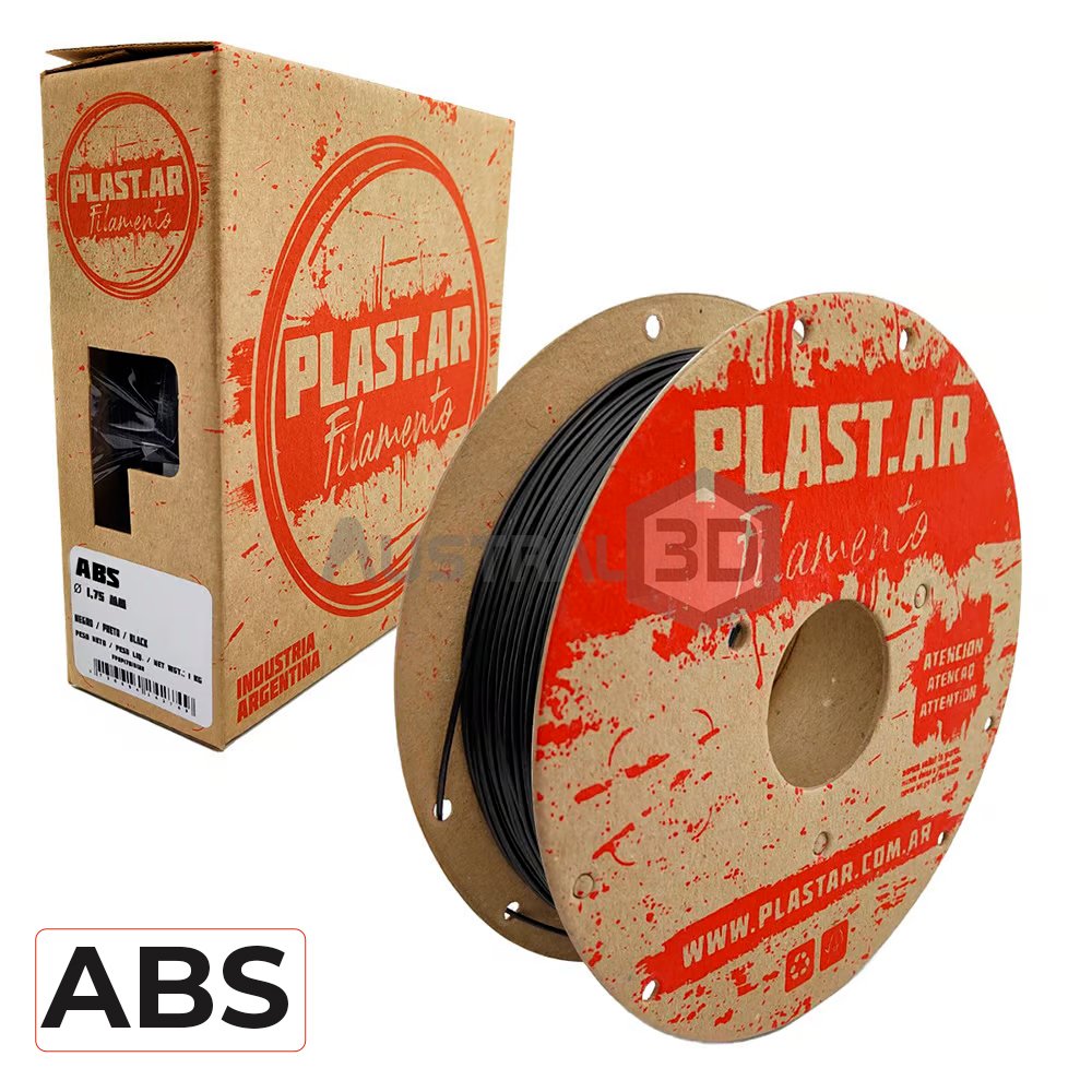 Filamento 3d Plast.ar ABS 1kg NEGRO