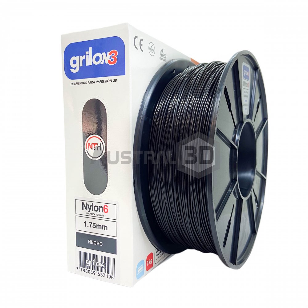 Filamento Grilon3 NYLON6 1.75mm NEGRO
