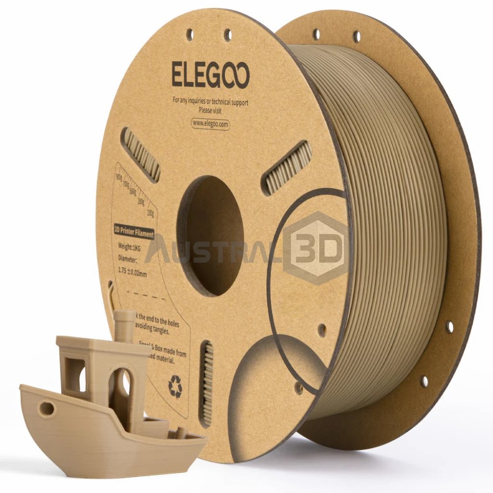 Filamento 3D ELEGOO PLA 1kg 1.75mm WOOD (con carga de Madera)
