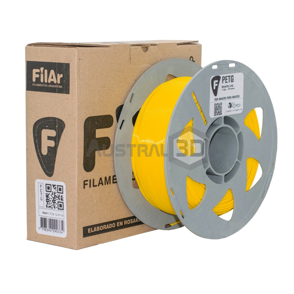 Filamento 3D PETG Filar 1.75Mm 1Kg AMARILLO LIRIO