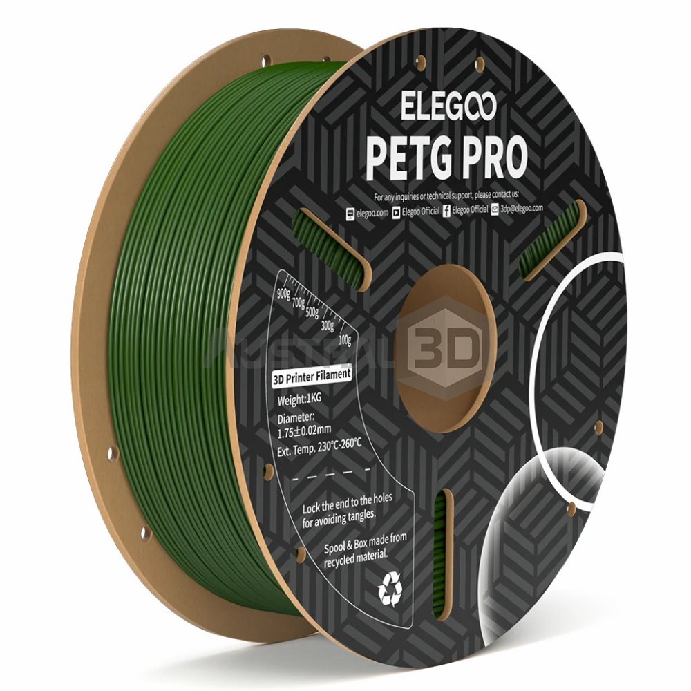 Filamento 3D ELEGOO PETG PRO 1.75mm 1kg VERDE OLIVA