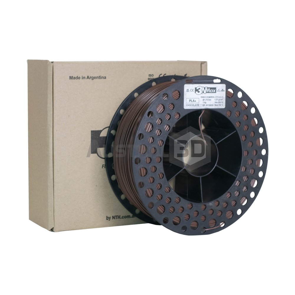 Filamento 3d 3NMAX Pla+ 1.75mm 1kg CHOCOLATE