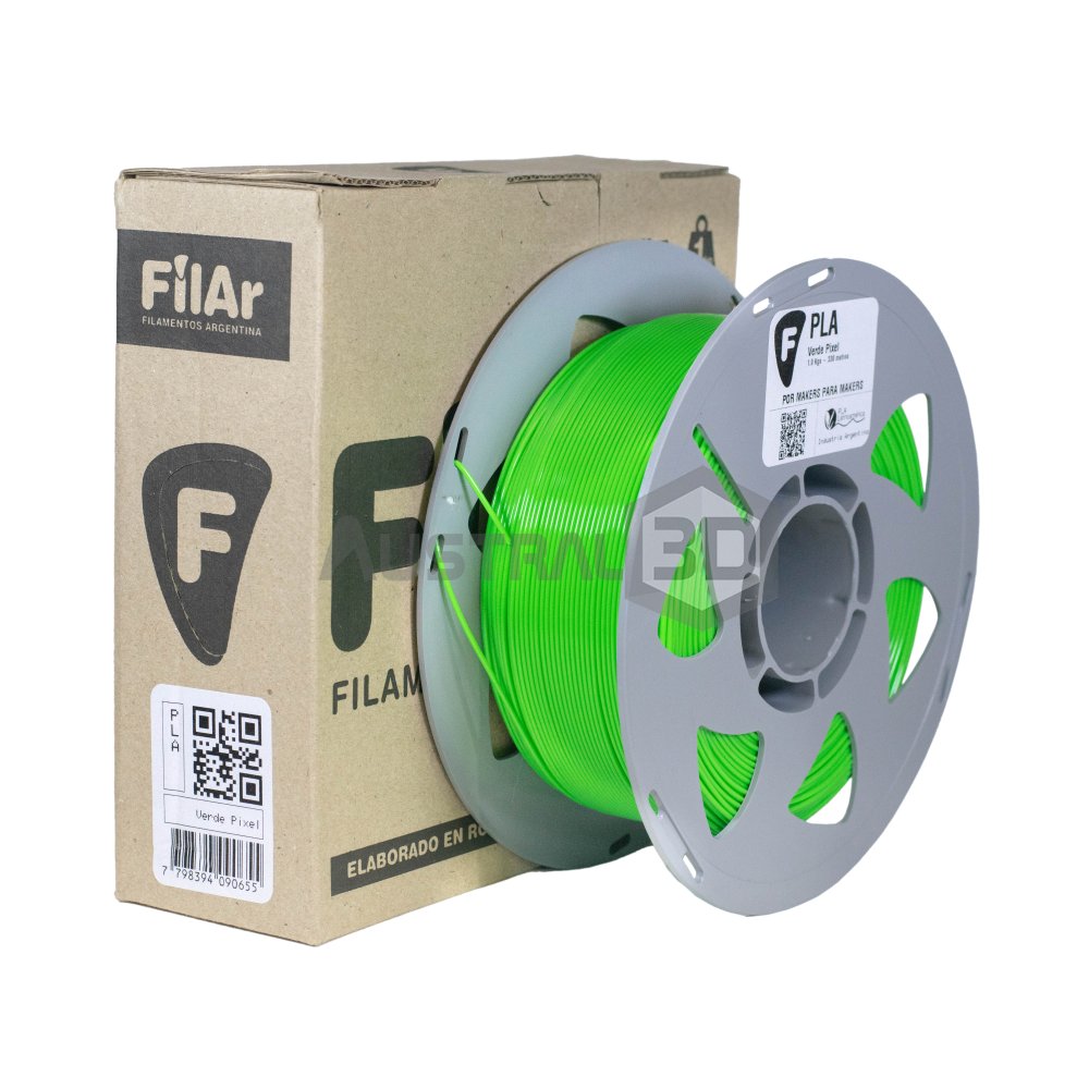 Filamento 3D PLA Filar 1.75Mm 1Kg VERDE PIXEL