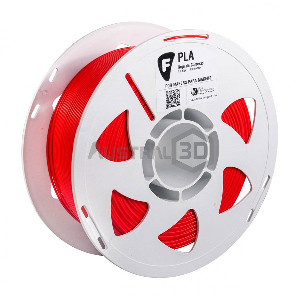 Filamento 3D PLA Filar 1.75Mm 1Kg ROJO de CARRERAS