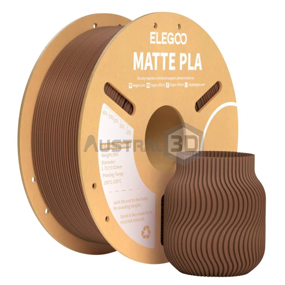 Filamento 3D ELEGOO PLA MATE 1kg 1.75mm MARRON TIERRA