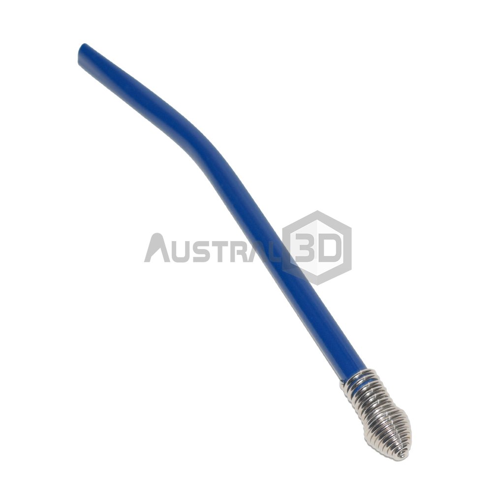 Bombilla aluminio pintado azul