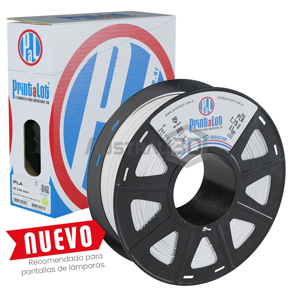 Filamento 3D Printalot 1.75mm 1kg PLA BLANCO CALIDO