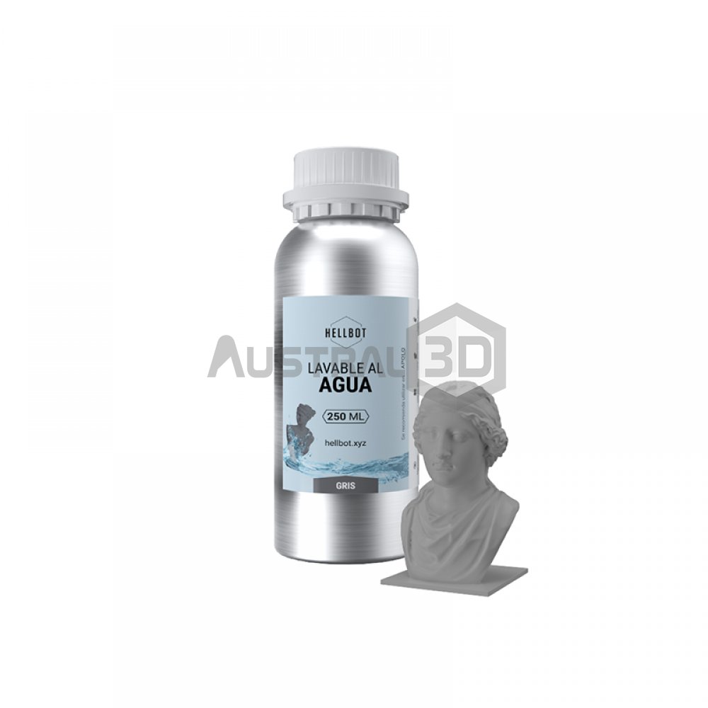 Resina Hellbot Lavable al Agua Gris 250ml