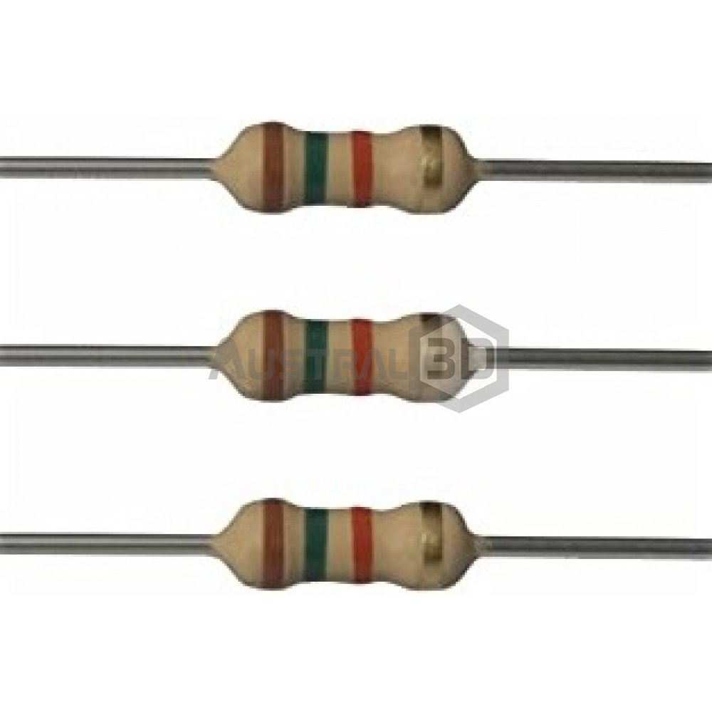 Pack 10 Resistencias 1/4w 0.25w 1.5k Ohms 5% Resistencia