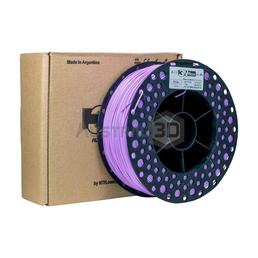 Filamento 3d 3NMAX Pla+ 1.75mm 1kg LILA