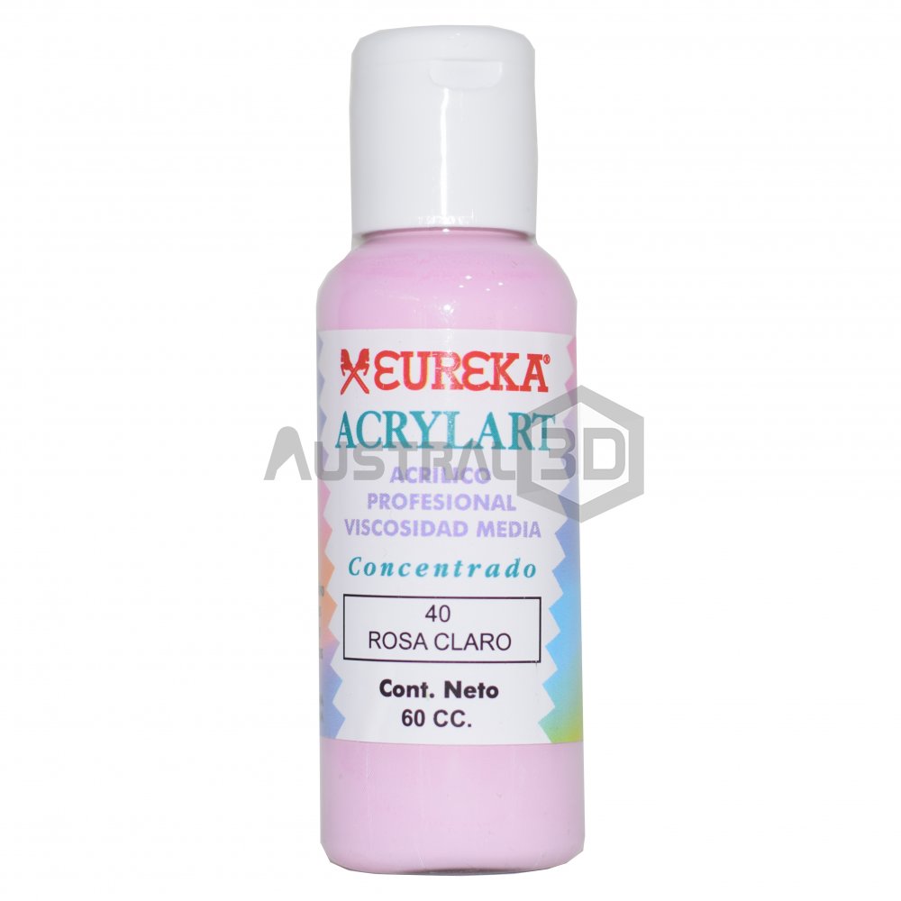 Acrílico Eureka 60cc Rosa Claro
