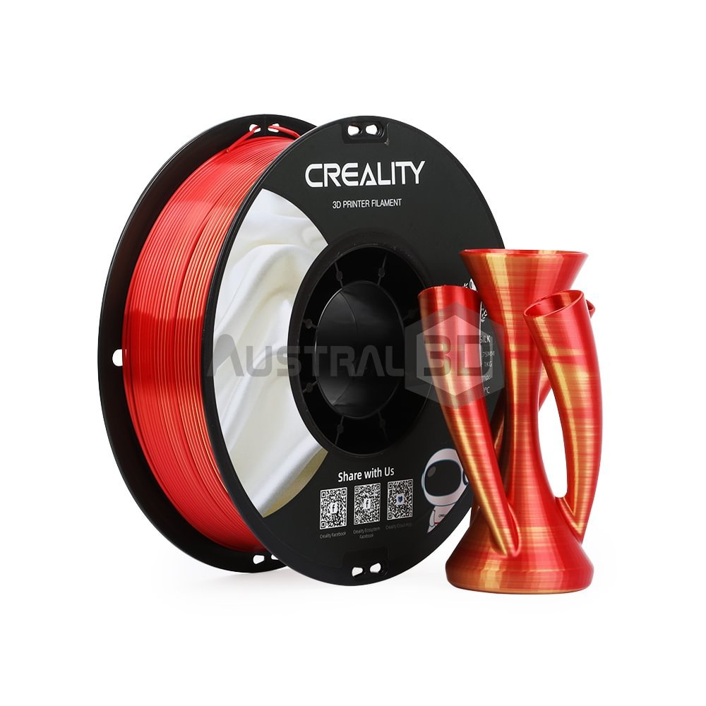 Filamento 3D CR-SILK 1.75mm Creality 1kg ROJO DORADO