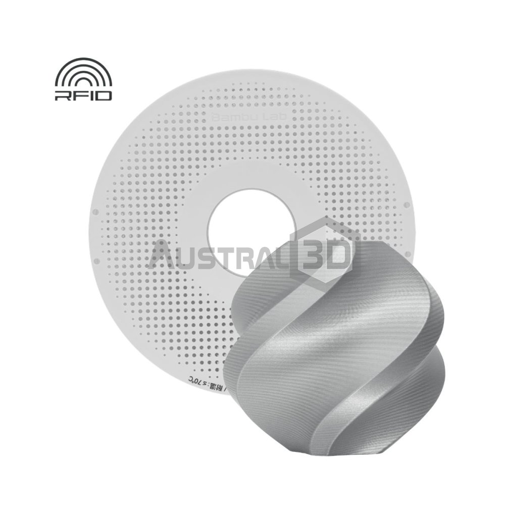 Filamento 3D PLA basic BAMBULAB 1.75Mm 1Kg PLATEADO