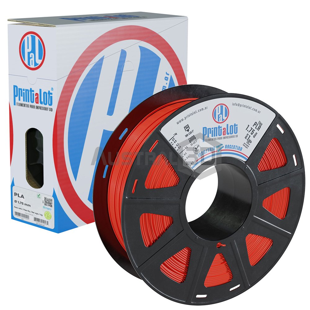 Filamento 3D Printalot 1.75mm 1kg PLA ROJO