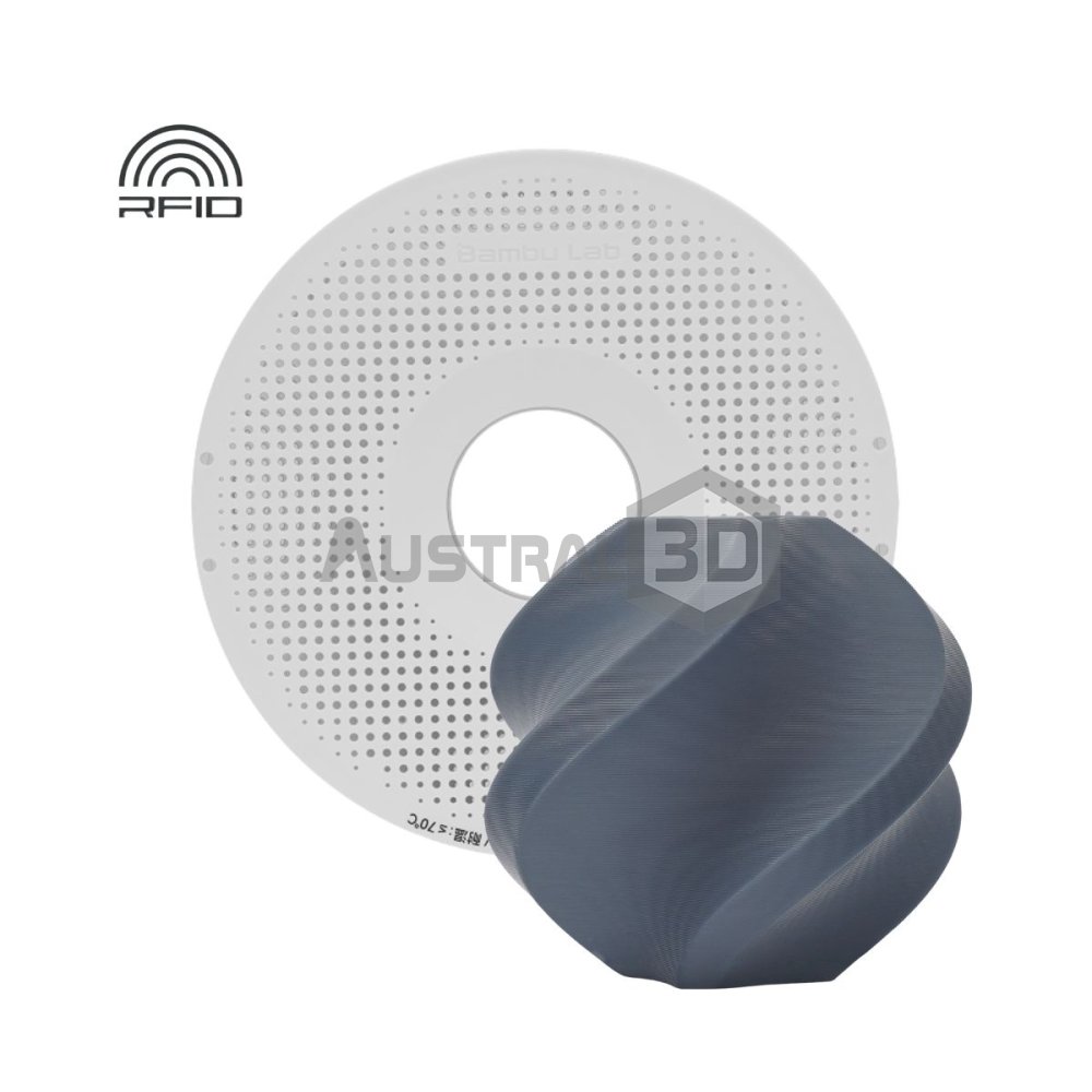 Filamento 3D PLA basic BAMBULAB 1.75Mm 1Kg GRIS AZULADO 
