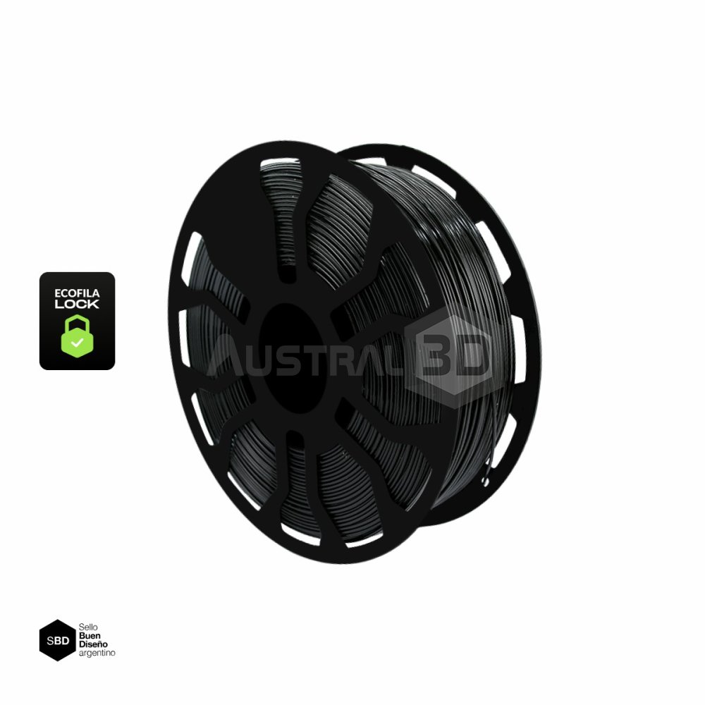 Filamento 3D ECOFILA LOCK PLA 1.75 Hellbot 1kg NEGRO
