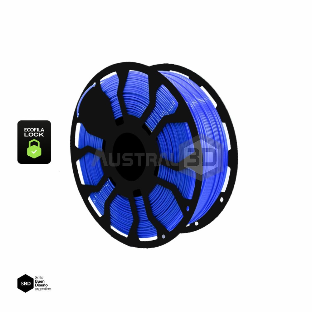 Filamento 3D ECOFILA LOCK PLA 1.75 Hellbot 1kg AZUL
