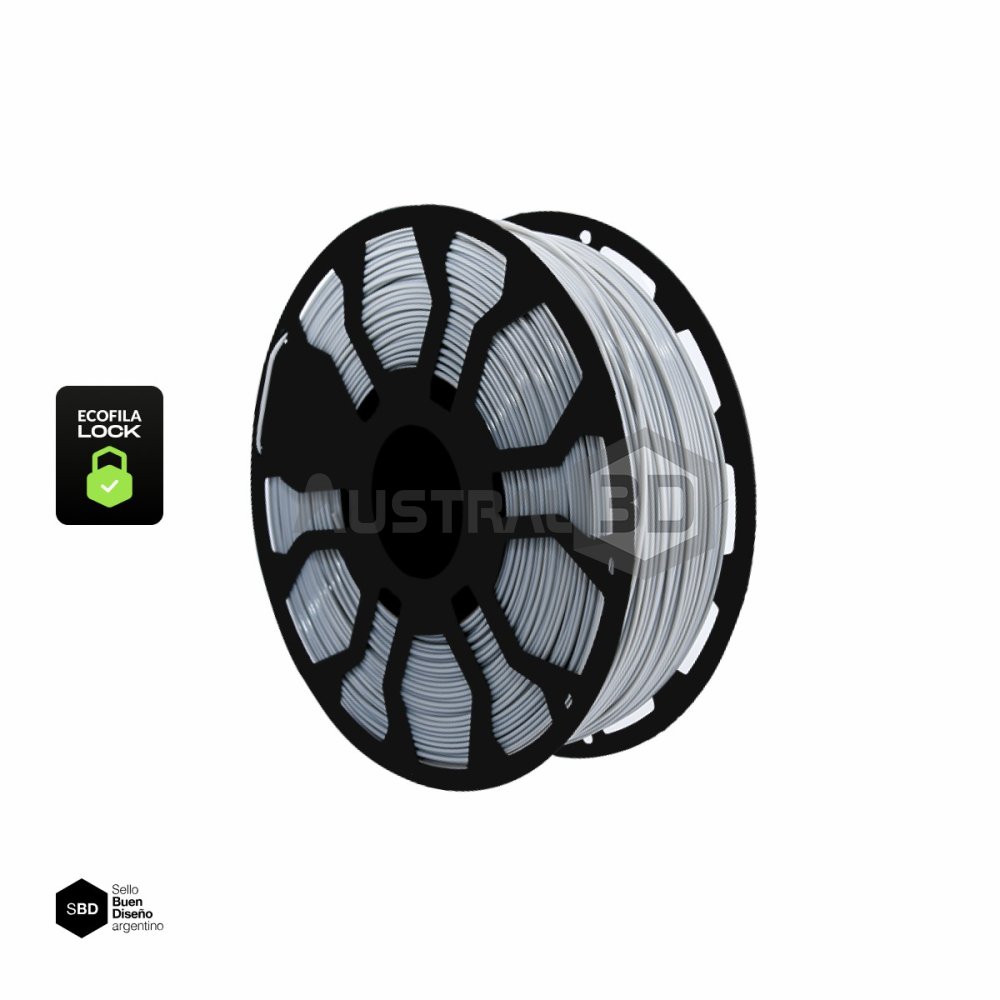 Filamento 3D ECOFILA LOCK PLA 1.75 Hellbot 1kg GRIS