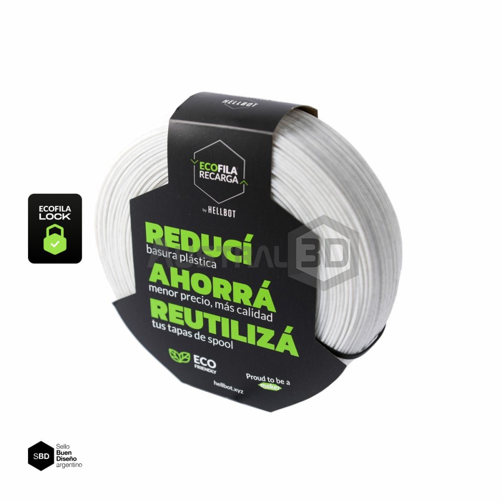 Filamento 3D RECARGA LOCK PLA 1.75 Hellbot 1kg MARMOL