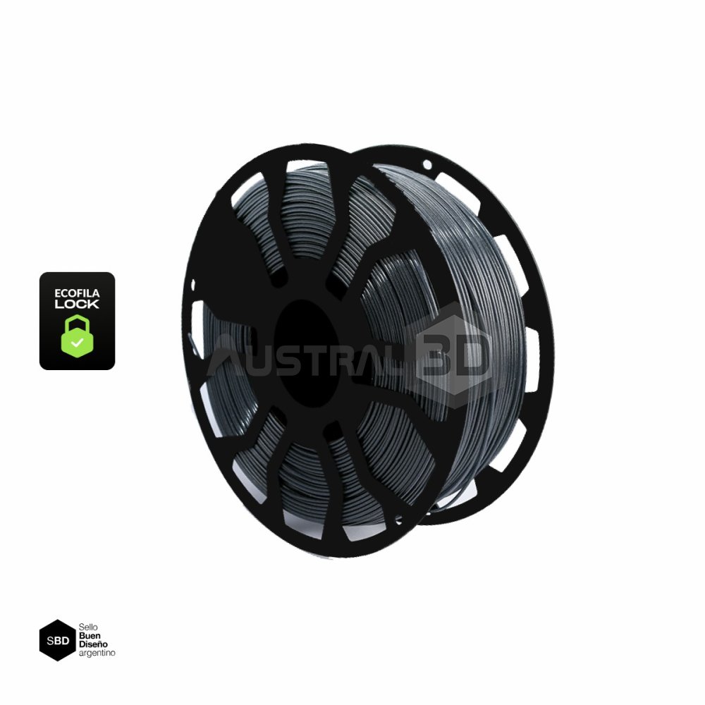 Filamento 3D ECOFILA PLA 1.75 Hellbot 1kg GRIS GRAFITO