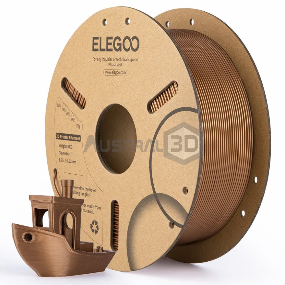 Filamento 3D ELEGOO PLA 1kg 1.75mm BRONCE METALICO