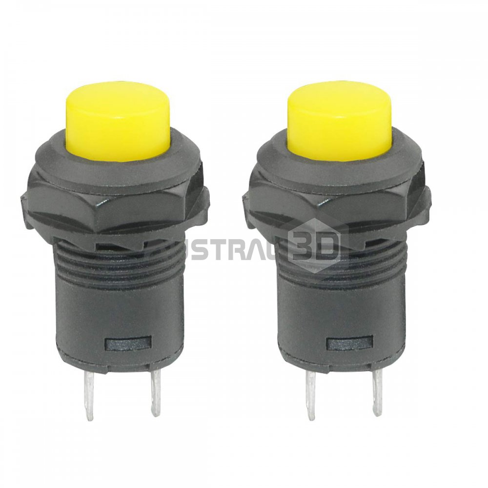 Boton Pulsador Plastico Na Industrial Amarillo