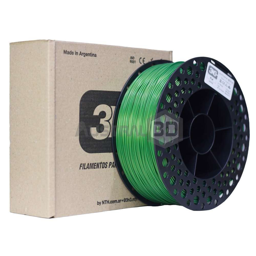 Filamento 3D 3n3 PLA VERDE 1.75mm 1KG