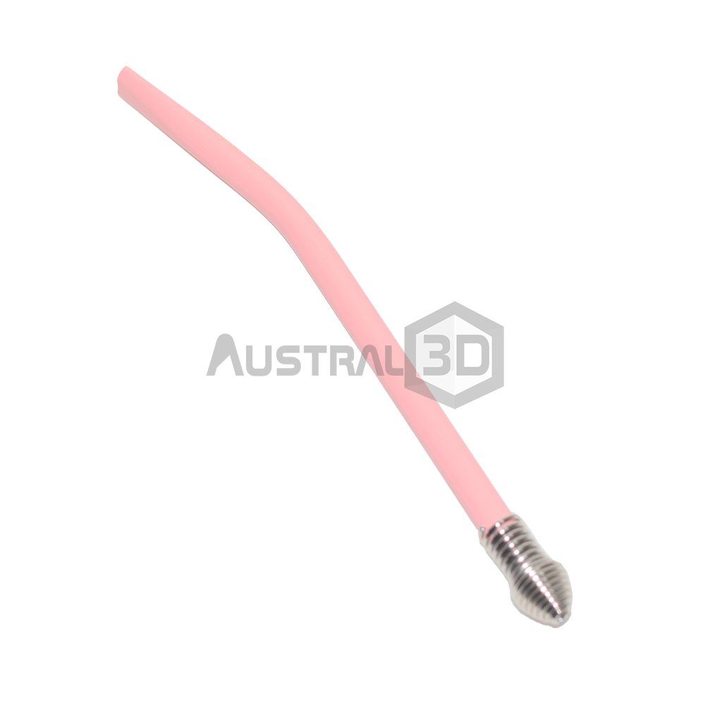 Bombilla aluminio pintado salmon