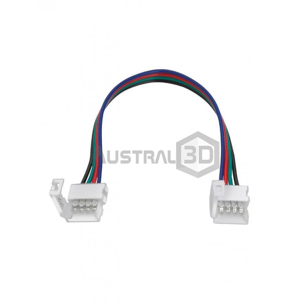 Conector Doble Para Tira Led A Presion Con Cable 5050 Rgb