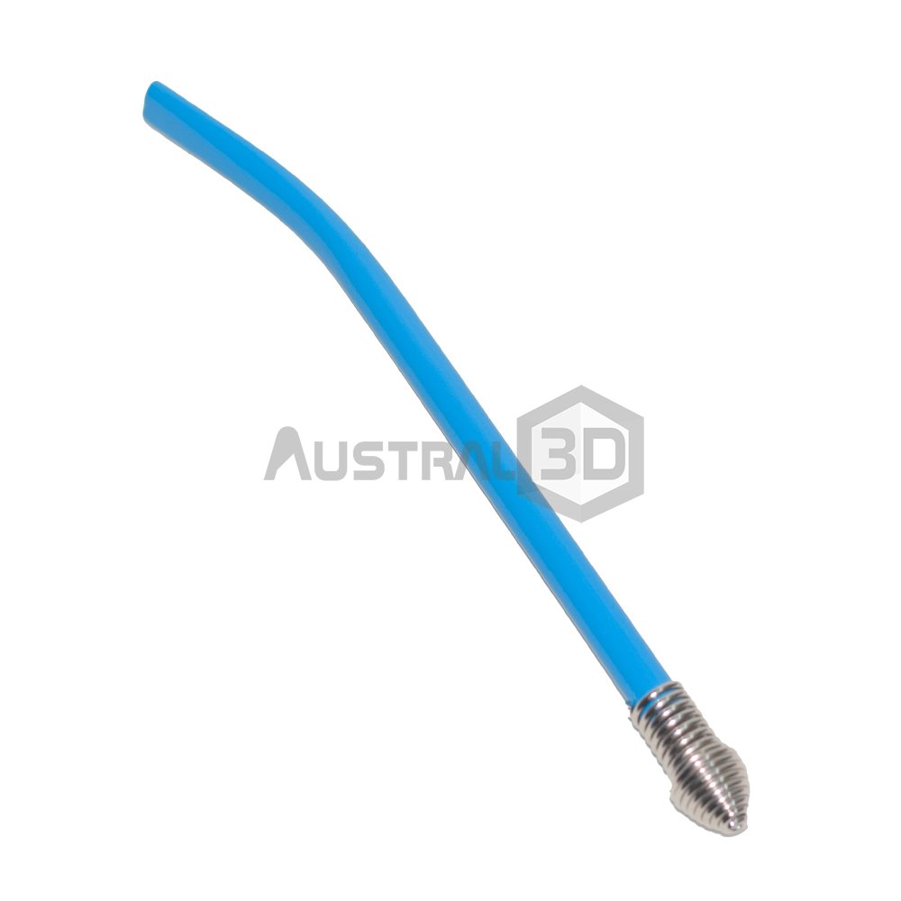 Bombilla aluminio pintado celeste