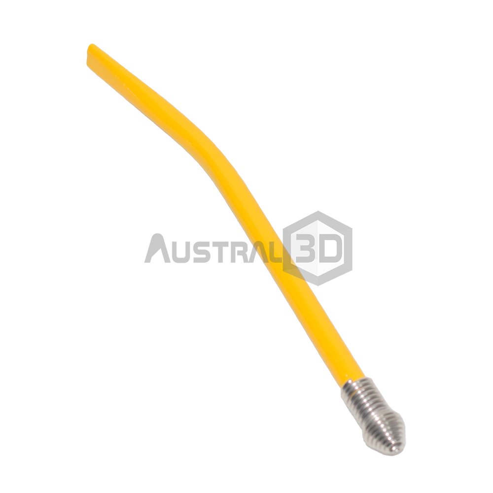 Bombilla aluminio pintado amarillo