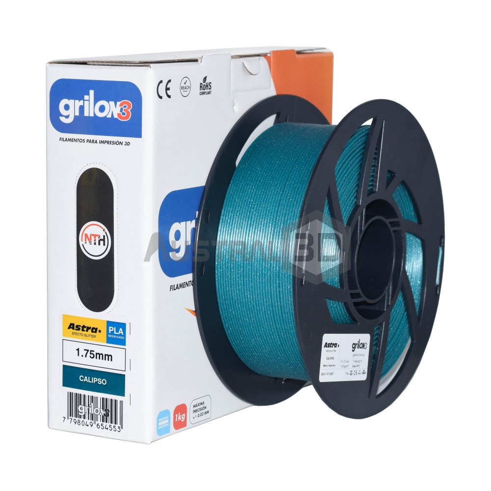 Filamento 3d PLA ASTRA Glitter 1,75mm 1kg CALIPSO