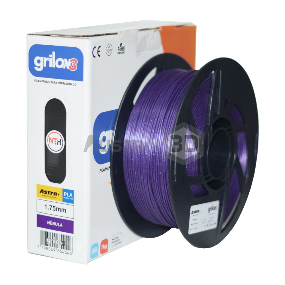 Filamento 3d PLA ASTRA Glitter 1,75mm 1kg NEBULA