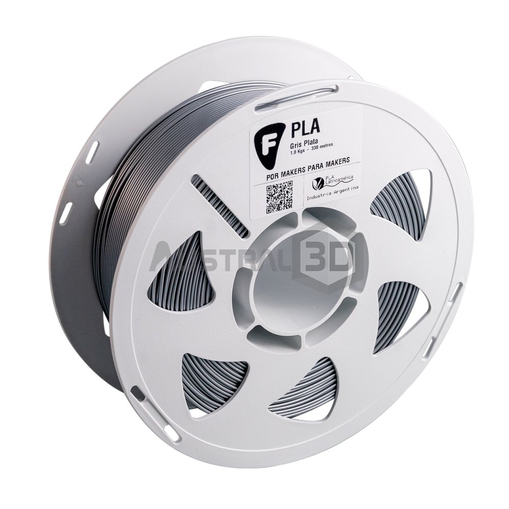 Filamento 3D PLA Filar 1.75Mm 1Kg GRIS PLATA