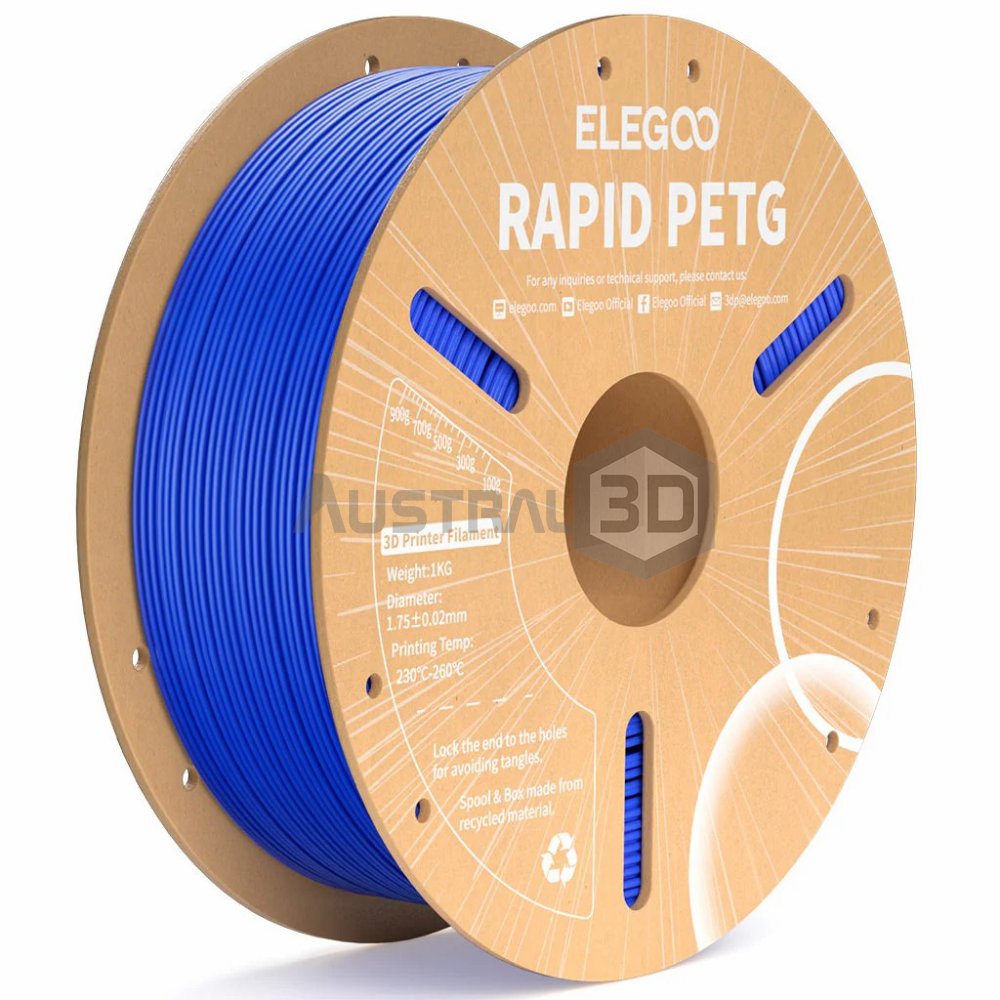 Filamento 3D ELEGOO Rápido 1kg 1.75mm 600mm/s PETG AZUL
