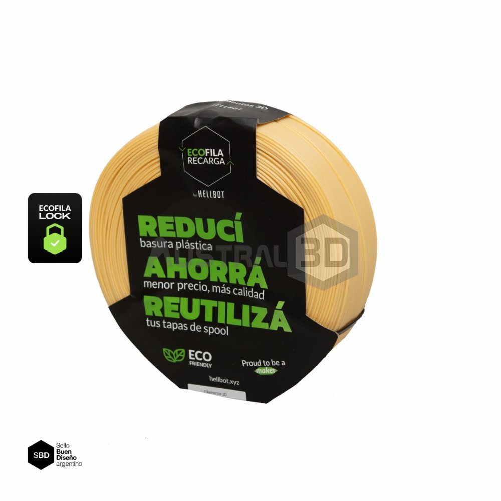 Filamento 3D RECARGA LOCK PLA 1.75 Hellbot 1kg ARENA PASTEL