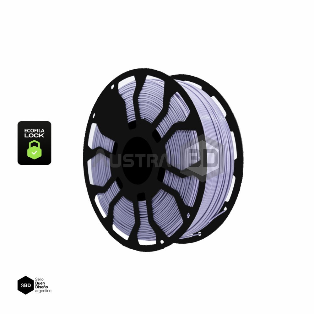 Filamento 3D ECOFILA LOCK PLA 1.75 Hellbot 1kg LAVANDA PASTEL
