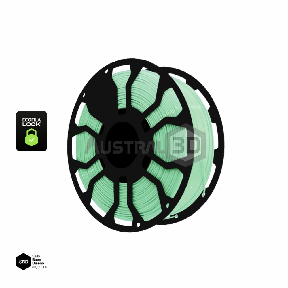 Filamento 3D ECOFILA LOCK PLA 1.75 Hellbot 1kg KIWI PASTEL