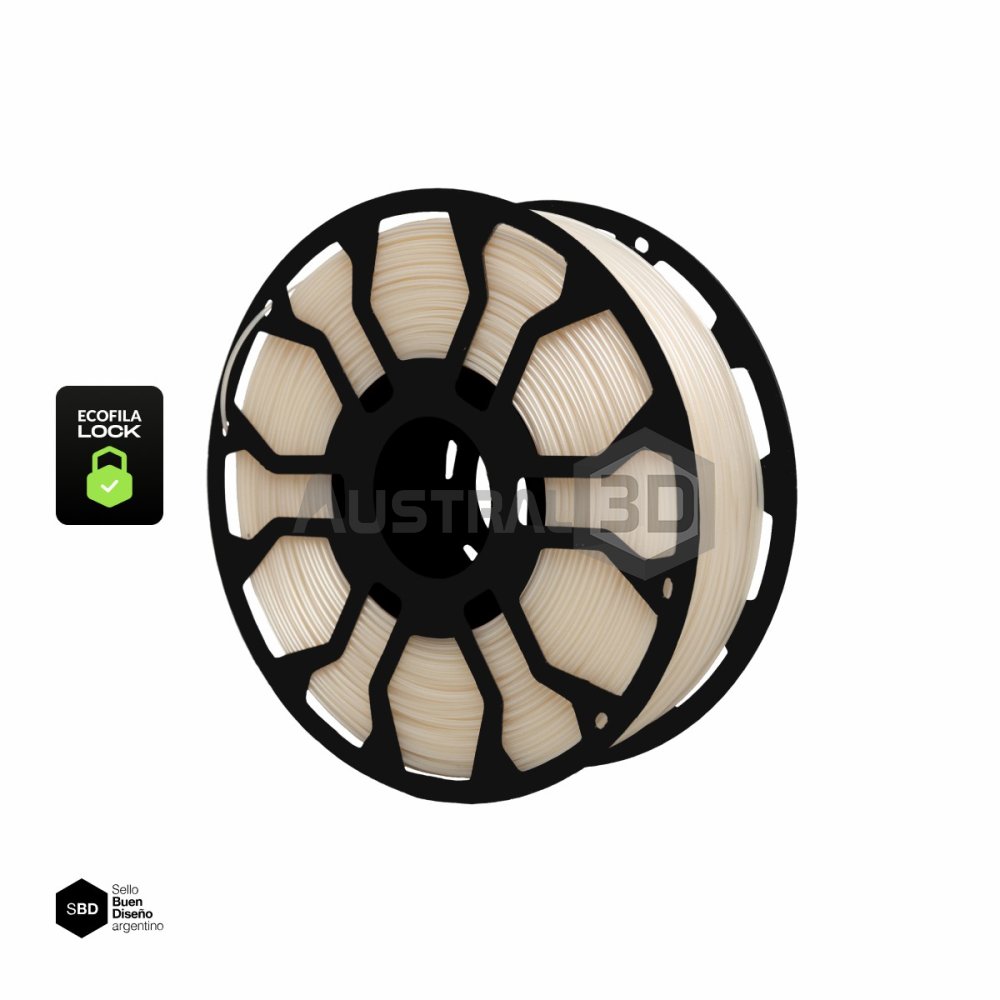 Filamento 3D ECOFILA LOCK PLA 1.75 Hellbot 1kg DIAMANTE TRANSLUCIDO